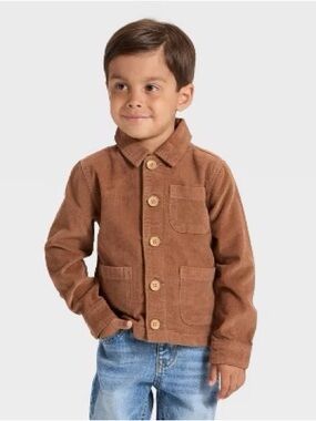 OshKosh B'gosh Tan Corduroy Kids Blazer Jacket Shacket 3T